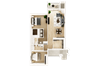 2 Bed, 2 Bath, 1030 sq. ft. Large floor plan